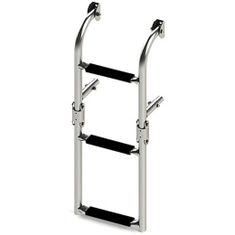 Трап складной с вертикальным креплением 3 черных ступени 220 мм (040171BT)